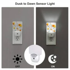Night Light Set Of 2, A Colorful Flower Design With Yellow 3 Night Light Set Of 2, A Colorful Flower Design With Yellow -Cute Night Light Shop 6366610fc04c692675e7ec9f84757b35773954c1