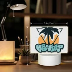 Rectangular Acrylic Night Light, A Logo For Venice Beach. -Cute Night Light Shop 63af6bf6cf4c4befaf1f91d1e6b64da22c331c15