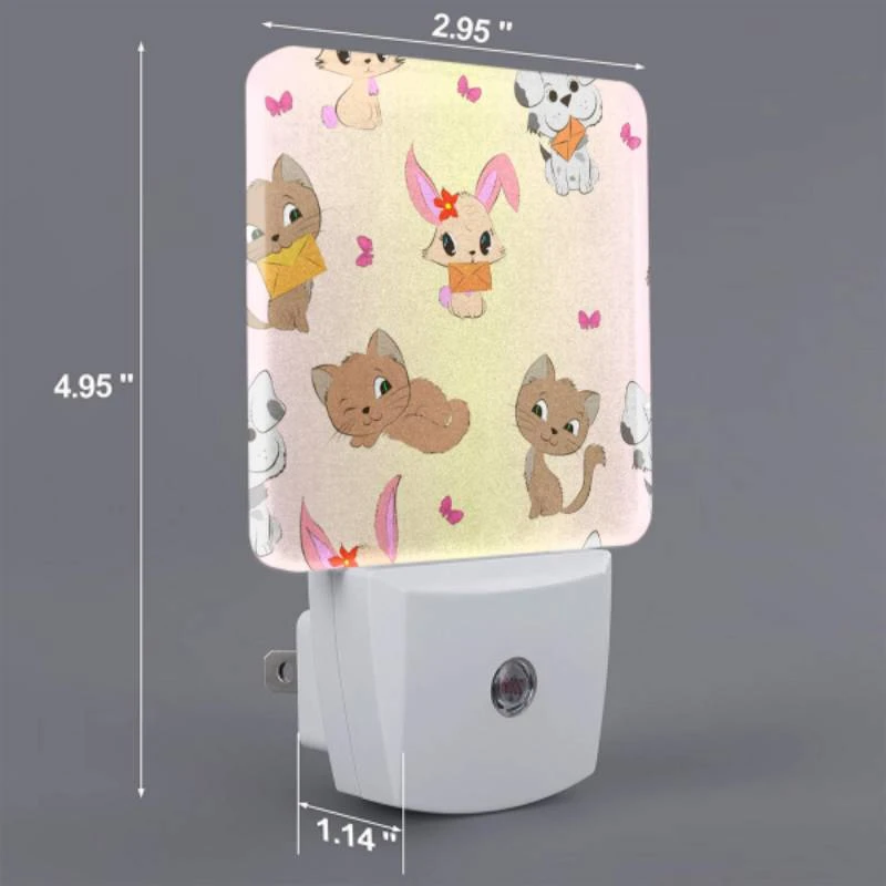 Night Light Set of 2, A group of cats with different colored ears and tails. Night Light Set Of 2, A Group Of Cats With Different Colored Ears And Tails. -Cute Night Light Shop 64c051c0ad42d679e0325a1890b01c08e2221a99