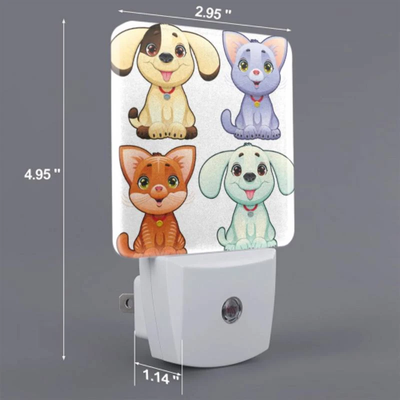 Night Light Set of 2, Four different colored cats are sitting down. Night Light Set Of 2, Four Different Colored Cats Are Sitting Down. -Cute Night Light Shop 64f1166713387a5710a7bb86d6c821eb1e89a9a8