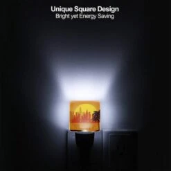 Night Light Set Of 2, A Cityscape With A Sunset In The Background. -Cute Night Light Shop 65ace4c3bd1b25d27520c8ed133585af9ff6d768