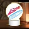 Round Acrylic Night Light, A Logo For Miami Surfing.