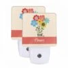 Night Light Set Of 2, A Bouquet Of Flowers With A Bow On Top. -Cute Night Light Shop 668d4fa125b67de764903aaf4c410349a6448029