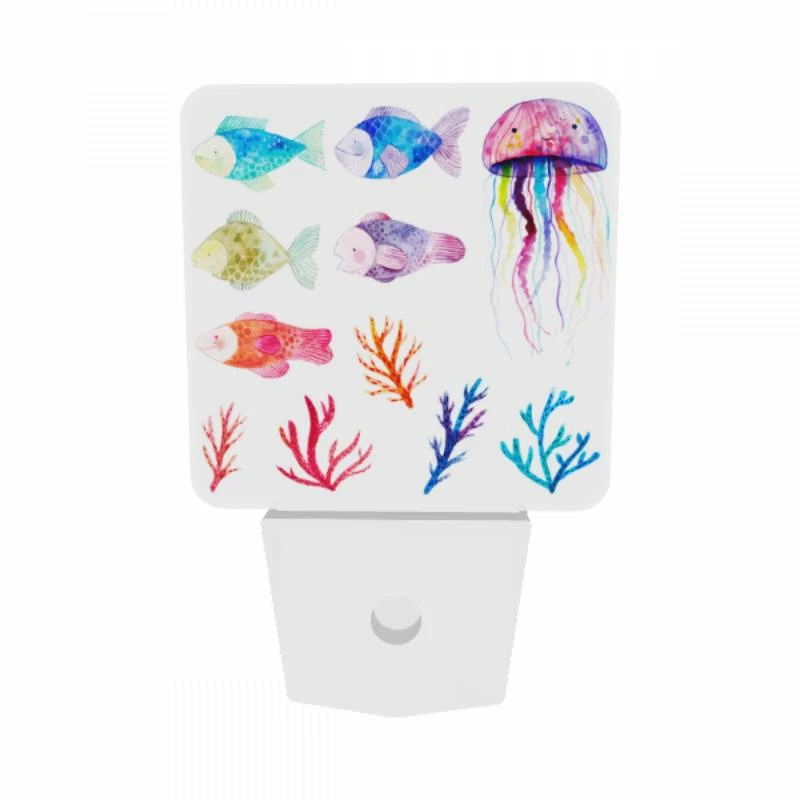 Night Light Set of 2, A collection of colorful fish and sea creatures. Night Light Set Of 2, A Collection Of Colorful Fish And Sea Creatures. -Cute Night Light Shop 66c7661fe865d1680a40fd7eca744bda309a0368