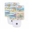 Night Light Set Of 2, A Series Of Four Pictures Of A Beach With Umbrellas And Chairs. -Cute Night Light Shop 66e731b37e62dc4973d2d77a7a8c09dfc02eafe4