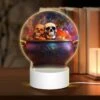 Round Acrylic Night Light, A Bowl Of Fruit And Vegetables With Two Skeleton Heads On Top. 1 Round Acrylic Night Light, A Bowl Of Fruit And Vegetables With Two Skeleton Heads On Top. -Cute Night Light Shop 67c84db3fbeaa14e87541ddeac4d2c2bb9e87053