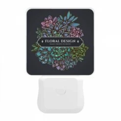 Night Light, A Colorful Flower Design With A Purple Flower In The Center. -Cute Night Light Shop 68721061f68ae7d8b3b466bccaca1052c6c7b3aa