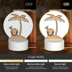 Round Acrylic Night Light, A Cartoon Image Of A Person With A Headset And A Palm Tree In The Background. 4 Round Acrylic Night Light, A Cartoon Image Of A Person With A Headset And A Palm Tree In The Background. -Cute Night Light Shop 6a4a625d05bc8b9b1cae3ac02e92394ea9709106
