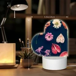 Love Acrylic Night Light, A Variety Of Flowers Are Displayed On A Black Background. -Cute Night Light Shop 6aa8b2b973876a86bed213aeae842ebbcffec702