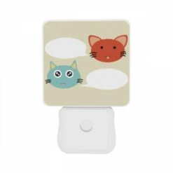 Night Light Set Of 2, Three Cute Cartoon Cats With Speech Bubbles. -Cute Night Light Shop 6adc99334046e7c1c4e14fb1879012ae44f66233