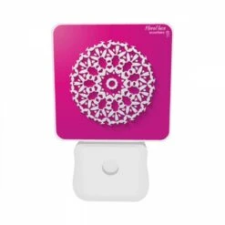 Night Light Set Of 2, A White Snowflake Design On A Pink Background. -Cute Night Light Shop 6b823b45bf4adfd38cbf7fea8efa6295a34cbad6