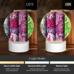 Round Acrylic Night Light, Three Colorful Designs Are Displayed On A Row. -Cute Night Light Shop 6bb8b99d7ed30e5cd1d4cf8f10b375692d23f895