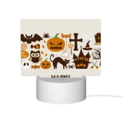 Rectangular Acrylic Night Light, A Collection Of Halloween Symbols And Decorations. -Cute Night Light Shop 6bc0fe2f3d9bc430b267b9438ae6d67137de0d81