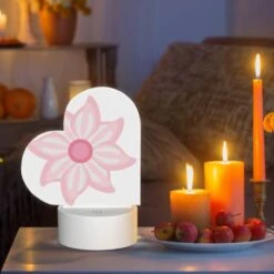 Love Acrylic Night Light, A Pink Flower With A White Center. -Cute Night Light Shop 6d1df9e57b55c7709cd8931f041ed15c0ee43029