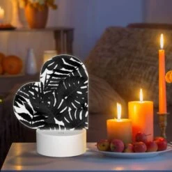 Love Acrylic Night Light, A Close Up Of A Leafy Plant With A Black Background. -Cute Night Light Shop 6db86b0af900a5822a88ba242b9d06bfd4727970