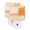 Night Light Set Of 2, A Palm Tree Is On The Beach. -Cute Night Light Shop 6de60619955e429aebb6927c858b82dca98897e7