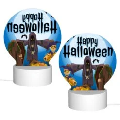 Round Acrylic Night Light, A Halloween Poster With A Witch -Cute Night Light Shop 6ea8d953f1f57d8b5cdc9912c4e4307793b01dfa