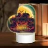 Love Acrylic Night Light, A Colorful Poster Of Pumpkins With The Words "Happy Halloween" Written On It. -Cute Night Light Shop 6f77050b7259d499aec8a86258dc5d52f0955565