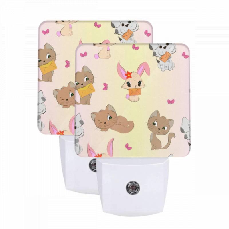 Night Light Set of 2, A group of cats with different colored ears and tails. Night Light Set Of 2, A Group Of Cats With Different Colored Ears And Tails. -Cute Night Light Shop 6fec8ae5e74031655f0e9f090e15db25fa5dd7f7