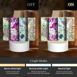 Rectangular Acrylic Night Light, Three Colorful Designs Of A Flower Are Displayed. 4 Rectangular Acrylic Night Light, Three Colorful Designs Of A Flower Are Displayed. -Cute Night Light Shop 70526030e2e89f664bb0bdcbe91a1060f8a30a0d