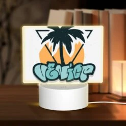Rectangular Acrylic Night Light, A Logo For Venice Beach.