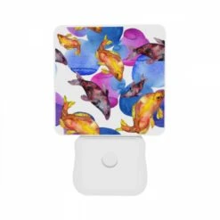 Night Light Set Of 2, A Painting Of Fish In A Blue And Pink Water. -Cute Night Light Shop 71dc55ee76abea684b9a39b45d55c4eb96e93fbe