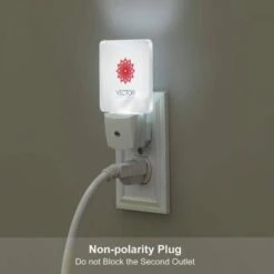 Night Light Set Of 2, A Red And White Circular Design With A White Background. 6 Night Light Set Of 2, A Red And White Circular Design With A White Background. -Cute Night Light Shop 7476124d9bcc8014b4b38c4ea85d43eb69d90a46