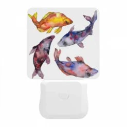 Night Light, Four Different Colored Fish Are Shown In A Painting. -Cute Night Light Shop 74abe04794ac9f1994efdb83deb3cd6bfb15a0ef