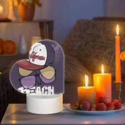 Love Acrylic Night Light, A California Hat With Sunglasses On Top. -Cute Night Light Shop 74d930e1c9febd834cbd4d6a58941b7c1d70643b