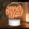 Round Acrylic Night Light, A Sunset Beach Sign With Yellow Letters. -Cute Night Light Shop 7505c60fd8c00fe00172eb82e5986deb00ec94b3