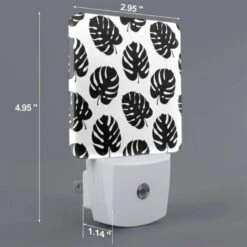 Night Light, A Pattern Of Leaves On A White Background. -Cute Night Light Shop 7540e2479f01c3ab179cbf496d6ca50bc37ca0c6