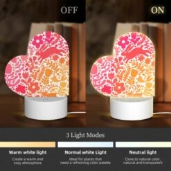 Love Acrylic Night Light, A Colorful Floral Pattern With A Bunny In The Middle. -Cute Night Light Shop 75440121771da015cc9bd9e2a702e73da8a670bf