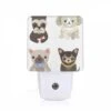Night Light, Four Different Colored Dogs Are Shown In A Row. -Cute Night Light Shop 7621b8801df42e944d44cb77be4652b529741a93