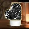 Love Acrylic Night Light, A Close Up Of A Leafy Plant With A Black Background. -Cute Night Light Shop 773930d45aa1822f38a86255cd0d589f016555c9