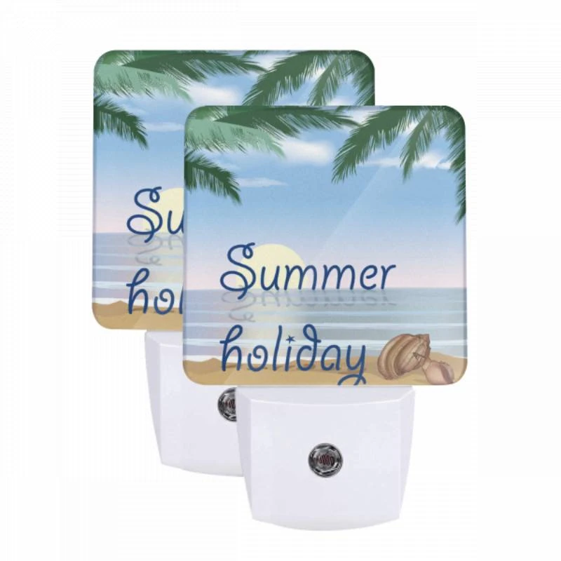 Night Light Set of 2, A beautiful beach scene with a shell and a palm tree. Night Light Set Of 2, A Beautiful Beach Scene With A Shell And A Palm Tree. -Cute Night Light Shop 77f225ef9e764171a4e16802244f234a2866f2e2
