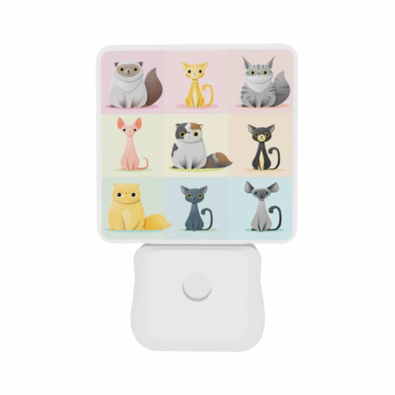 Night Light Set of 2, A collection of cats in various colors and poses. Night Light Set Of 2, A Collection Of Cats In Various Colors And Poses. -Cute Night Light Shop 78810063ca6c2eff38b985d8a4a496b83b897631