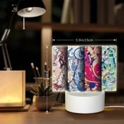 Rectangular Acrylic Night Light, Four Different Colored Paintings Of Flowers. -Cute Night Light Shop 78db8f9ec6868d500dfa2fa5d374dc201f9e912e