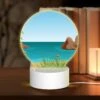 Round Acrylic Night Light, A Cartoon Beach Scene With A Palm Tree -Cute Night Light Shop 78f13c2830bb7d1eb52b0b48c5a007d7c60a02db