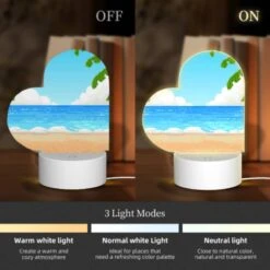 Love Acrylic Night Light, A Cartoon Beach Scene With A Blue Ocean And Palm Trees. 4 Love Acrylic Night Light, A Cartoon Beach Scene With A Blue Ocean And Palm Trees. -Cute Night Light Shop 7b1eb6f4a13f79b3480e20bcabb082fc9fd2891d