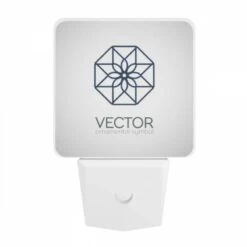 Night Light, A Blue And White Geometric Design. -Cute Night Light Shop 7bbf03c69b03d9ddcfff42ddce839b00393532d5