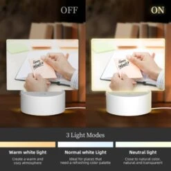 Rectangular Acrylic Night Light, A Person Is Writing A Note That Says "Happy Halloween" On A Piece Of Paper. -Cute Night Light Shop 7c1d1609028c230aedd71ebcf40ebe58bfae71bd