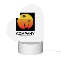 Love Acrylic Night Light, A Logo For A Company That Features A Sun And Two Palm Trees. -Cute Night Light Shop 7c27e1b7c2f21580255e5cde6bd64ac25dce43b7