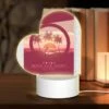 Love Acrylic Night Light, A Poster Of A Beach Resort With A Sunset In The Background. 2 Love Acrylic Night Light, A Poster Of A Beach Resort With A Sunset In The Background. -Cute Night Light Shop 7c485a29c6c2e9b19f14a8f425a52336b7cae745