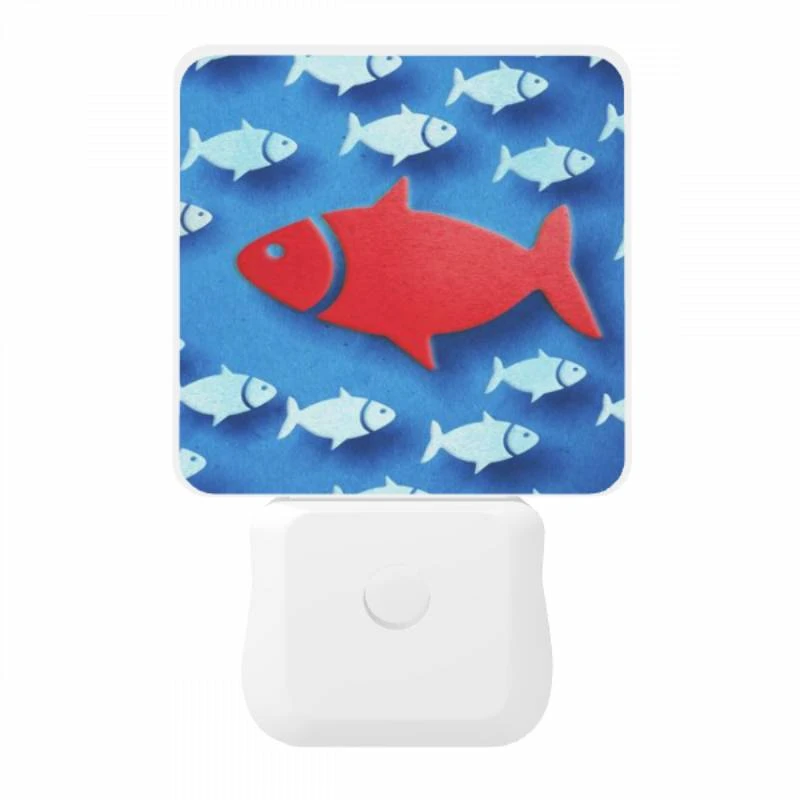 Night Light, A red fish is surrounded by many other fish. Night Light, A Red Fish Is Surrounded By Many Other Fish. -Cute Night Light Shop 7cc36395bec0c0b3953887e97fc9bc9aa99473df