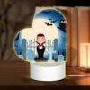Love Acrylic Night Light, A Boy In A Vampire Costume Stands In Front Of A Fence With A Cemetery In The Background. -Cute Night Light Shop 7d2a20d9c5d8713e722c3e32d38b69b8c9318cd1