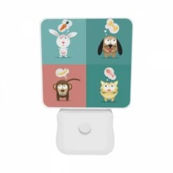 Night Light Set Of 2, Four Different Animals Are Shown With Their Thoughts Written On Them. -Cute Night Light Shop 7d2df801b0b246c17e0c678ee0891233daae5ea8