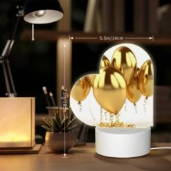 Love Acrylic Night Light, A Bunch Of Gold Balloons Are Tied Together. -Cute Night Light Shop 7f2ce18b70d4483f5f275e8d3c94f1b932db8bf2