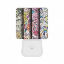 Night Light Set Of 2, Three Colorful Designs Are Displayed On A Wall. -Cute Night Light Shop 8131e33b346814c6c8951020886577578912b8e2