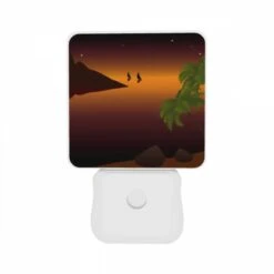 Night Light Set Of 2, A Sunset Scene With A Sailboat On The Water And Palm Trees In The Background. -Cute Night Light Shop 8139df89501ffd47fdce6f2653fcf26dc1287f6a