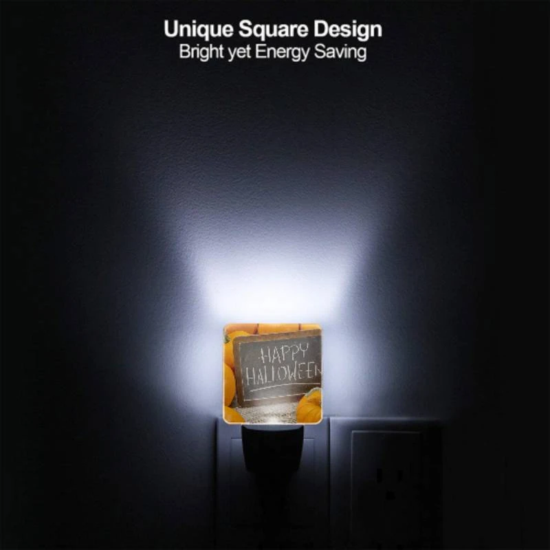 Night Light, A chalkboard sign that says "Happy Halloween" is placed in front of a pile of pumpkins. Night Light, A Chalkboard Sign That Says "Happy Halloween" Is Placed In Front Of A Pile Of Pumpkins. -Cute Night Light Shop 8141c3e26278b2632c01116fb2ef9ab3dca4e177